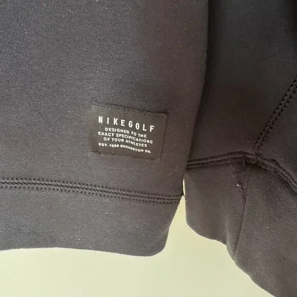 Nike Mens Black 1/4 Zip Fleece Pullover Golf Dri‎ Fit Men's LARGE - Picture 4 of 7